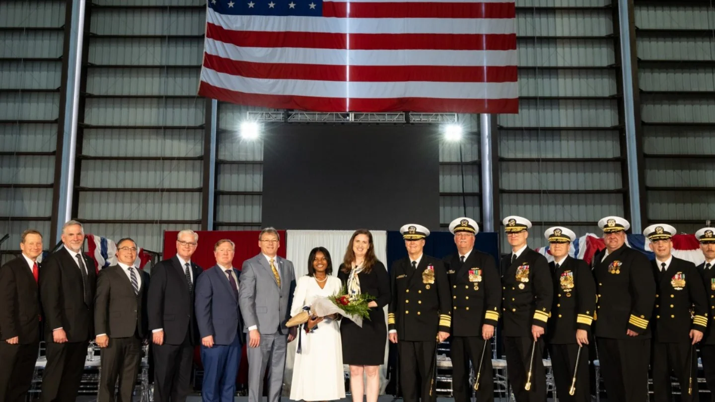 Matt Hall at USNS Cody christening