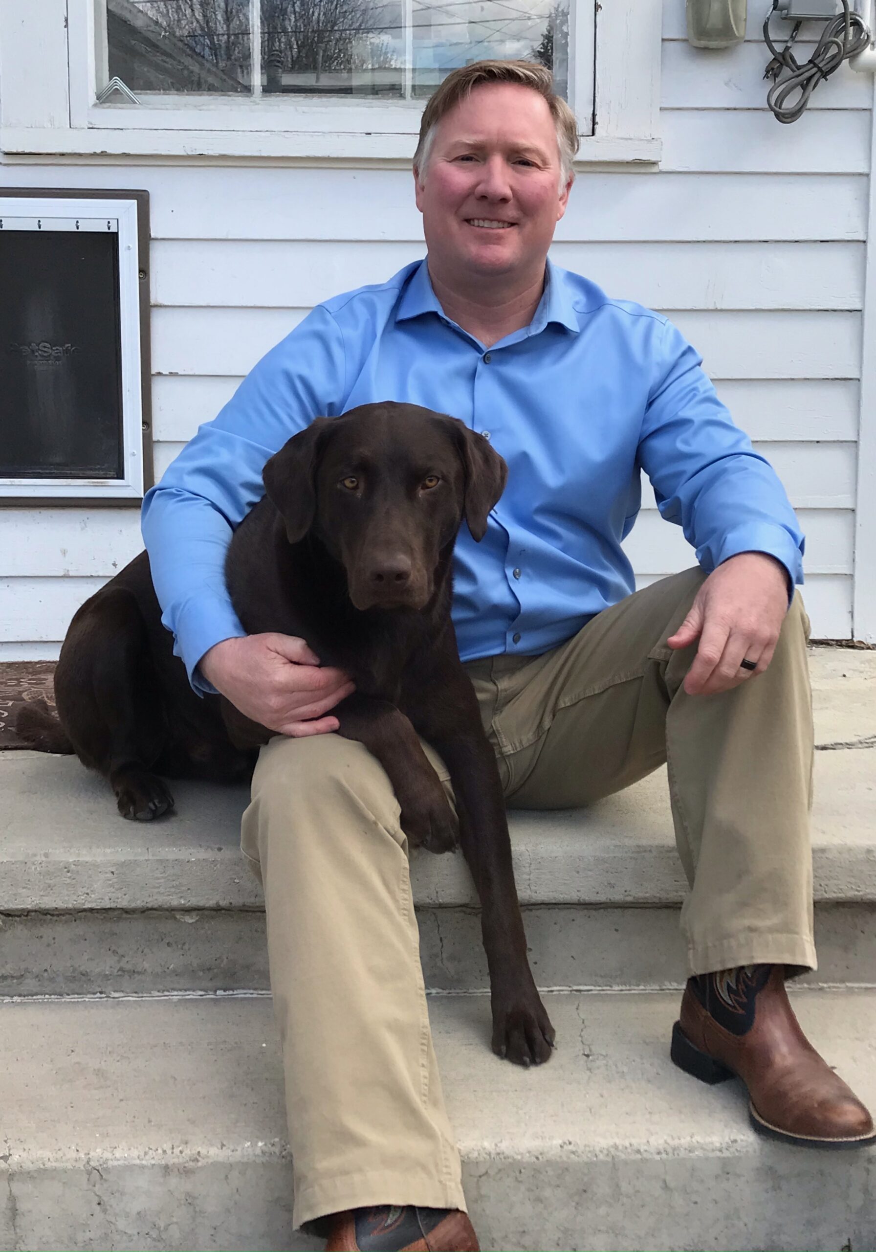 Matt and dog Ike.